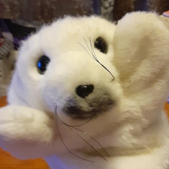 Vintage White harps baby Seal puppet plush - Picture 7 of 10